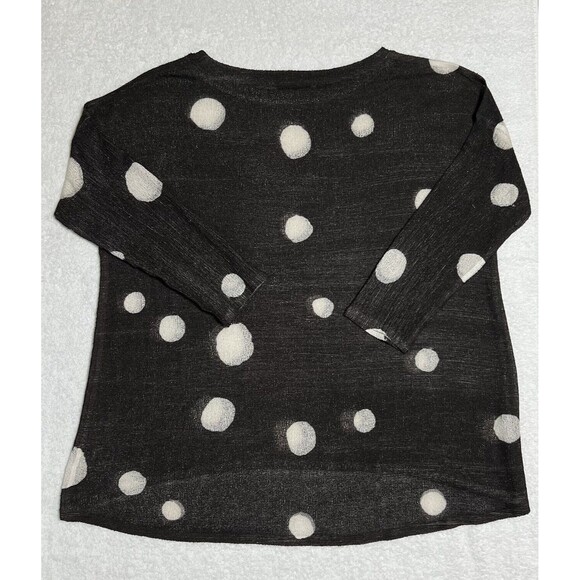 Nally & Millie Polka Dot Lightweight Sweater Women’s XL Black Sheer - Picture 3 of 14